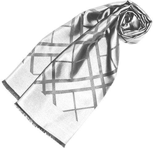 Lorenzo Cana Damen Schal aus 100% Seide aufwändig jacquard gewebt Damast Seidenschal Seidentuch Tuch 25 x 160 cm