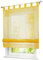Raffrollo mit Schlaufen Gardinen Voile Transparent Vorhang 1er-Pack (BxH 120x155cm, gelb)