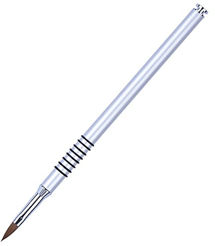 1Pc Kolinsky Acrylic Nail Brush Size 4 Professional Metal handle with Non-slip 3D Nail Art Brush