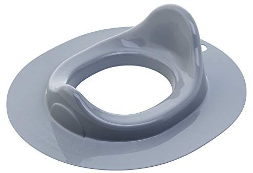 Rotho Babydesign Bella Bambina WC-Sitz - Kinder-WC-Sitz in Grau - Nachhaltiger Toilettenaufsatz für Kinder mit rutschfestem Design