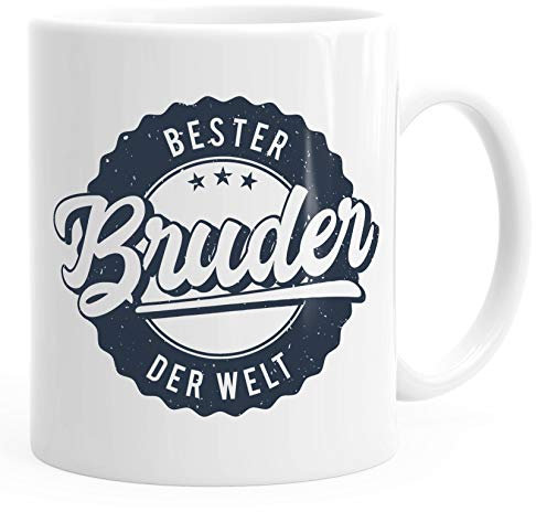 MoonWorks® Kaffee-Tasse Bester Bruder der Welt Geschenk-Tasse weiß unisize