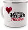 printplanet Emaille-Tasse mit Namen Annika - Metallbecher mit Design Lieblingsmensch - Nostalgie-Becher, Camping-Tasse, Blechtasse, Farbe Silber