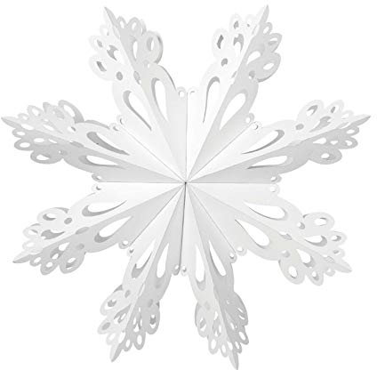 broste Copenhagen Snowflake Papier White XL 76 cm