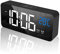 tronisky Digitaler Wecker, LED Digital Wecker Spiegel Tischuhr USB Wiederaufladbar Reisewecker mit 2 Alarmen/Snooze/Temperatur Anzeige/Sprachsteuerung Funktion, 4 Helligkeit, Schwarz