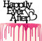 CARISPIBET Happily Ever After Wedding Cake Topper decorative Acrylic Silhouette Script Cake Decoration