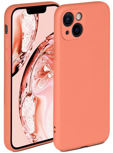 ONEFLOW Soft Case für iPhone 13 Hülle aus Silikon mit Kameraschutz, Silikonhülle mit erhöhtem Schutz fürs Display, Backcover Schutzhülle, weiche Handyhülle, Koralle
