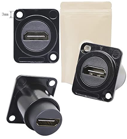 3x Connettore piastra HDMI femmina femmina da avvitare - Adaptout marca francese