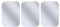 Pack of 3 adhesive metal plates, self-adhesive metal plates, mobile phone holder, metal plate for magnetic car mobile phone holder, very thin replacement plates with adhesive film, silver rectangular