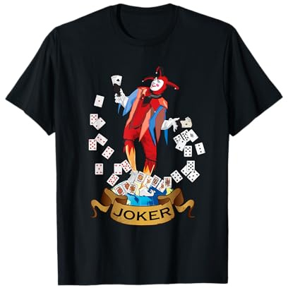 Joker Spielkarte Clown Poker T-Shirt