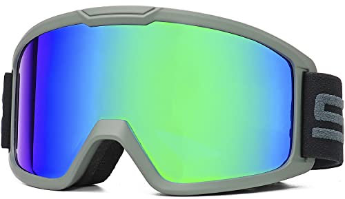 SPOSUNE Ski & Motorcycle ATV Goggles with Anti-fog Dual Lens - Off Road Racing Dirt Bike & Snow Goggles for Men & Women