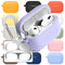 superdivision [3 in 1] AirPods Pro 2 Silicone Case + Anti-Lost Carabiner + Dust Guard Metal Film, Protective Cover with Keychain for Apple AirPods Pro 2 (2022) [Front LED Visible] (Periwinkle)