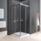 Duschkabine 100x100cm Eckeinstieg mit Schiebetüren 6mm ESG Glas Duschkabine Eckeinstieg Schiebetür Duschabtrennung Dusche Duschwand Höhe 185cm ohne Duschtasse