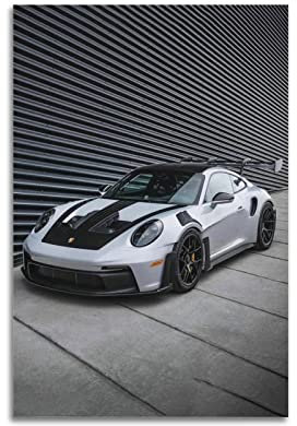 ESTE Sportwagen-Poster 911 GT3 RS Supercar Racing Cars Poster, dekoratives Gemälde, Leinwand, Wandposter und Kunstbild, modernes Familien-Schlafzimmer, 50 x 75 cm