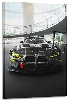 ISTI Rennauto-Poster für BMW G82 M4 GT3 Sportauto-Poster, dekoratives Gemälde, Leinwand, Wandposter und Kunstbild, modernes Familien-Schlafzimmer, Dekor-Poster, 30 x 45 cm