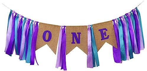 ibasenice One Banners Hanging Ornamente Für Kindergeburtstag Dekorative Tischskirt Und Wimpelkette Für Erste Feierlichkeiten Und Fröhliche