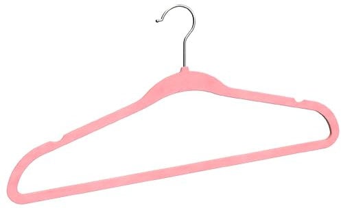 COM-FORT HOUSE Cintre en velours | Couleur rose | Antidérapants et résistants | Cintres à vêtements | Idéal pour vestes, pantalons ou chemisiers | Design élégant | 20 pièces |