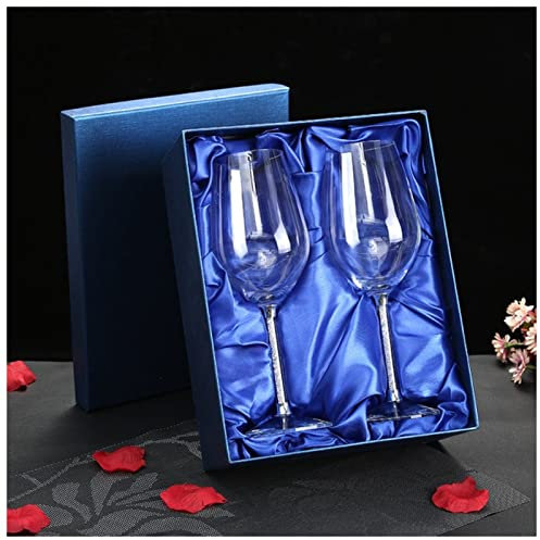 Bicchiere Da Vino Goblet Red Wine Glasses Set Set Salone regalo for uso domestico Stile europeo Piccolo regalo creativo di lusso di lusso di cristallo bicchieri di champagne Bicchiere Da Vino Rosso (