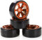 KINGCOO RC Drift Auto Rad und Reifen, 4PCS 63mm Harte Reifen Kunststoff Felgen für 1/10 On-Road Racing Driften Auto Ersatzteile für HSP Tamiya HPI Kyosho (Orange)