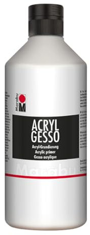CREATIV DISCOUNT Acryl Gesso Grundierung, Weiß, 500 ml