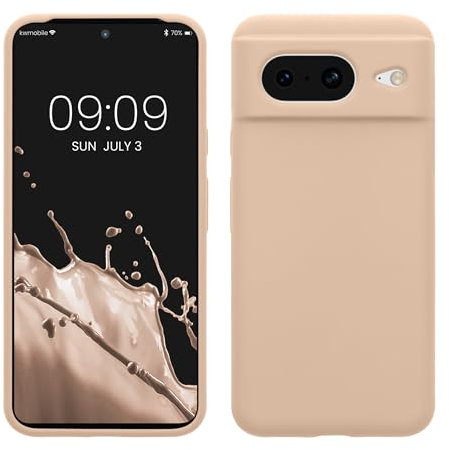 kwmobile Housse Compatible avec Google Pixel 8 Coque - Housse de téléphone Protection Souple en TPU Silicone - pêche Pastel
