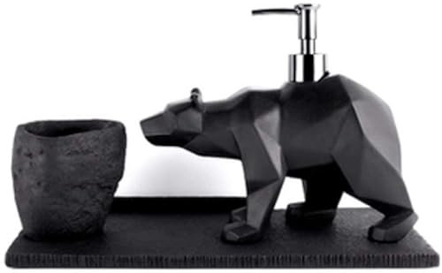 Seifendosierer Seifenspender Lotionspender Seifenspender Aus Harz, Pferd, Bär, Tier, Seifenpumpe, Süßer Aufsatz-Duschgelspender, 3-teiliges Badezimmer-Set, 13,8 Oz/17,5 Oz Flüssigseifenspender Shampoo