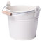 Olvik Zinkeimer Metalleimer Blecheimer Dekoeimer Robust Dekorative Aufbewahrung Für Garten Und Zu Hause Creme 1,5l