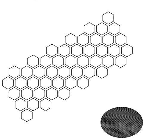 REDVIT 2 Stück Auto Aufkleber für VW Golf 5 6 7 8 GTE GTI GTD Clubsport, DIY Wabenmuster-Körpermodifikationsaufkleber Auto Tattoo Aufkleber Tuning Dekor Sticker Aufkleber Streifen Dekoration