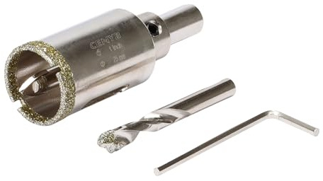 1 Inch 25mm Tile Hole Cutter Drill Bit Diamond Metal Hole Saw with Center Pilot Drill – Diamond-Coated for Marble, Granite, Ceramics, Porcelain Tiles, Glass