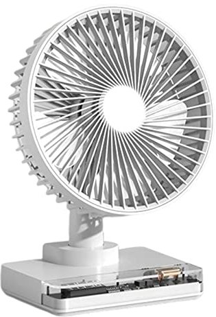 AYPOHU Desktop Shaking Clock Fan Speed Adjustable Head 90°Rotatable Personal Small Desktop Table Quiet USB Fan For Home Office Usb Clock Fan