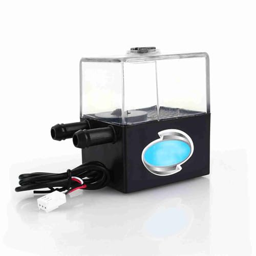 KIMISS Sc-300t Ultra-Leise 12-V-Gleichstrom-Wasserpumpe und Pumpentank für PC-CPU-Flüssigkeitskühlung: Leise Wasserkühlung für Computerzubehör mit LED-Betriebsanzeige
