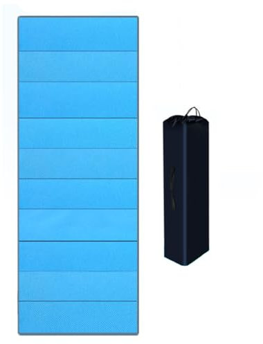 WEIDPHL Faltbare Campingmatratze, Yogamatte, Isomatte mit Kissen, feuchtigkeitsbeständige, isolierte, Faltbare Isomatte für Rucksackreisen im Freien,Light Blue