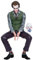 Heath Ledger Action Figur für Joker Charakterfiguren mit Maske und Sitzposition 24 cm Modellstatue für Geschenk und Dekoration