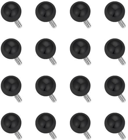 WillTen 16 Stück Interne Piercing-Kugeln Schwarz, 16G 3mm Bauchnabel-Stäbe, Septum-Kugeln für Industrielle Nippel-Schmuck, Zungenstäbe und Augenbrauen-Piercings