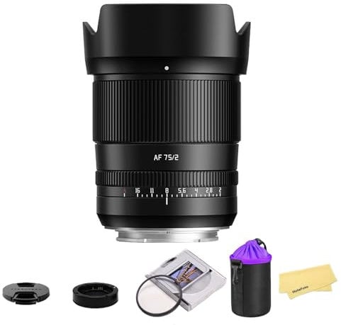 TTARTISAN 75mm F2 Full Frame Auto Focus Lens for Nikon Z Mount Cameras Compatible with Nikon Z50 ZFC Z30 Z5 Z6 Z7 Z6II Z6III Z7II Z9 Z8 ZF,etc.