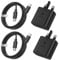 2-Pack 25W Samsung Super Fast Charger USB C Plug and 2M Cable for Samsung Galaxy S24 Ultra/S23/S22/S21/S20 FE/A54/A53/A14/A13