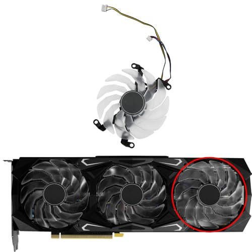 QKFTCSDW Ventilador GPU de 90MM y 4 Pines RTX 3090 3080 3080TI, Compatible con RTX 3080 Ti 3080 3090 SG, Ventilador de Repuesto for Tarjeta gráfica(C-Fan)