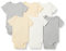 Amazon Essentials Body à Manches Courtes Mixte Bébé, Lot de 6, Teintes Neutres, 6-9 mois