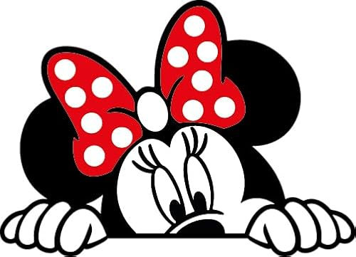 Aufkleber Minnie, dekoratives Design, 13 cm x 9 cm, für Auto, Motorrad, Laptop, Notizbuch.
