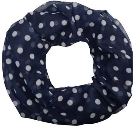 zarolo Damen Loop Schal Schlauchschal leicht, dünnes Halstuch gepunktet, Rundschal Tücher mit Punkten,Damen Loop Punkte weiche Viskose