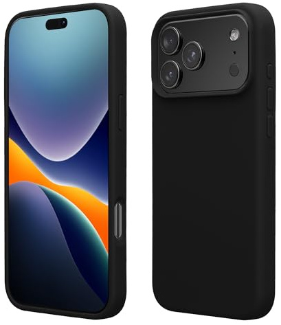 kwmobile Handyhülle für iPhone 17 Pro Hülle, für iPhone 17 Pro Case - Hülle Silikon - kabelloses Laden - Schwarz