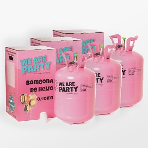 Pack Maxi Triple - 3 bombonas de helio de 0.42m3 para 150 globos