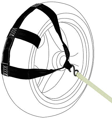 MOTO4U Universal Motorrad Hinterrad Spanngurt in Schwarz