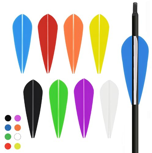ZSHJG 100pcs Pfeilfedern 3 Zoll Kunststoff Pfeil Befiederung Gummifedern Kunststoff Federn für Pfeile Bogenschießen Pfeil Vane für Jagd DIY Pfeile Carbonpfeile