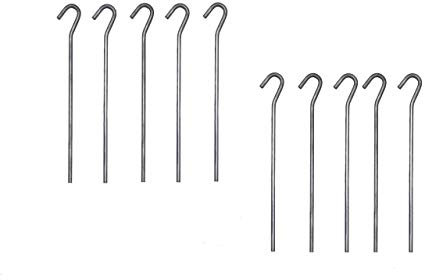 10x Zelt Heringe 30 cm Zeltnagel Erdnagel Zeltpflock verzinkt aus Stahl glatt