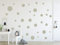 Timalo® XL Aufkleber Punkte Wandtattoo Kinderzimmer bunte große Kreise Pastell Uni Matt Wandsticker | 73081-warmgrau-40