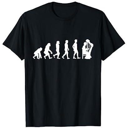 Evolution Harfe T-Shirt Geschenk Harfenspieler Lehrer Harfe T-Shirt
