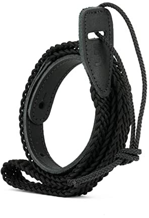 D'Addario Mandolinengurt, geflochten, 2,5 cm, Schwarz