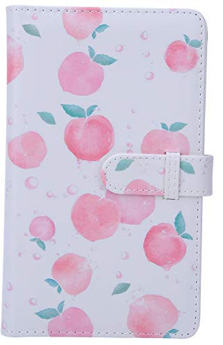Mini Photo Album 16 Pages, 96 Pockets, PU Synthetic Leather Photo Book 3 inch Photo Protective Cover for Instax Mini 8/9 / 7s / 25/70/90 Instant Camera, Peach
