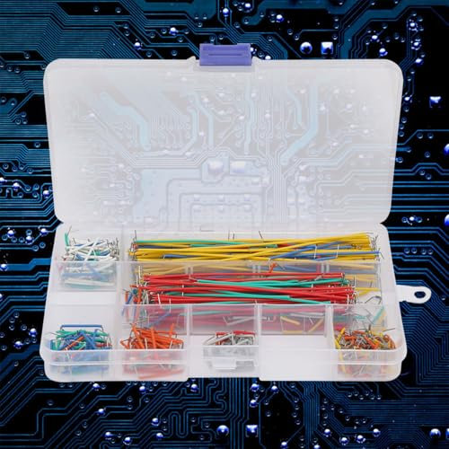 560pcs Breadboard Jumper Wire Kit, Hook Up Wire Pre Cut Breadboard 14 Lengths Assorted Preformed Breadboard Jumper Wire with Box
