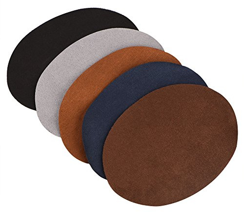 Oumefar Premium Quality Fabric Iron on Patches Oval Shape Leather Elbow Knee Patches Repair Patches for Jackets CraftsClothing Accessories